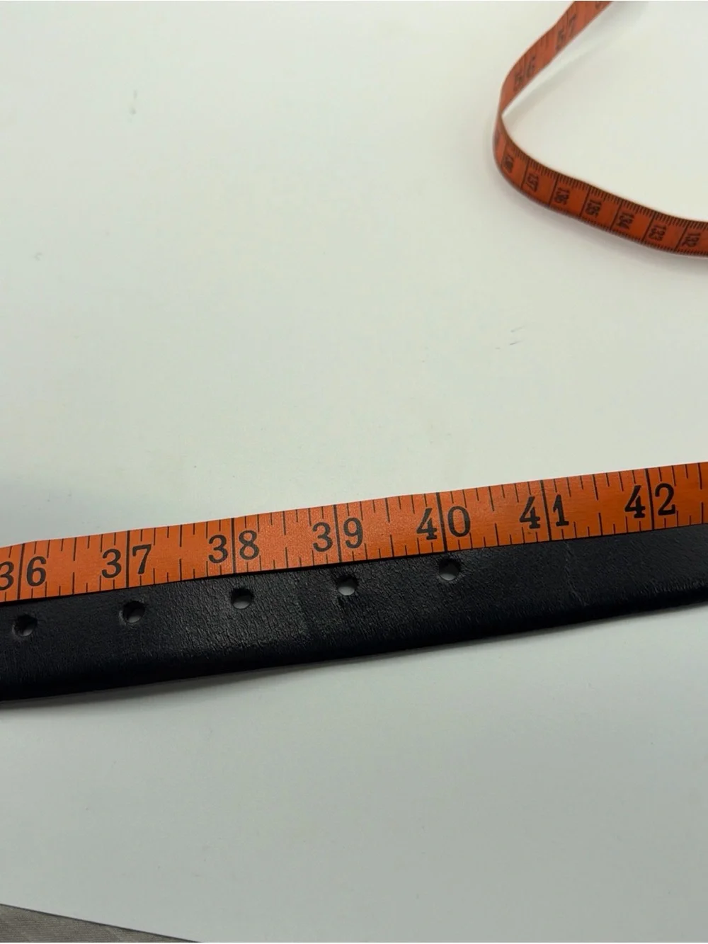 Black Italian Leather Dress Belt - Silver Color Buckle Men's Size 36/90